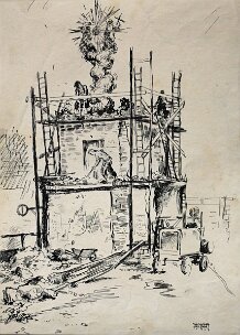 Pestsäule (Baden?) Nachkriegszeit 1947 signiert