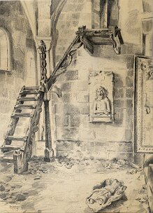 Burg [unbekannt] Nachkriegszeit 1947 signiert